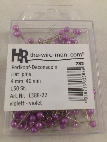 Spelden gekleurd  4 mm  150 st. violet